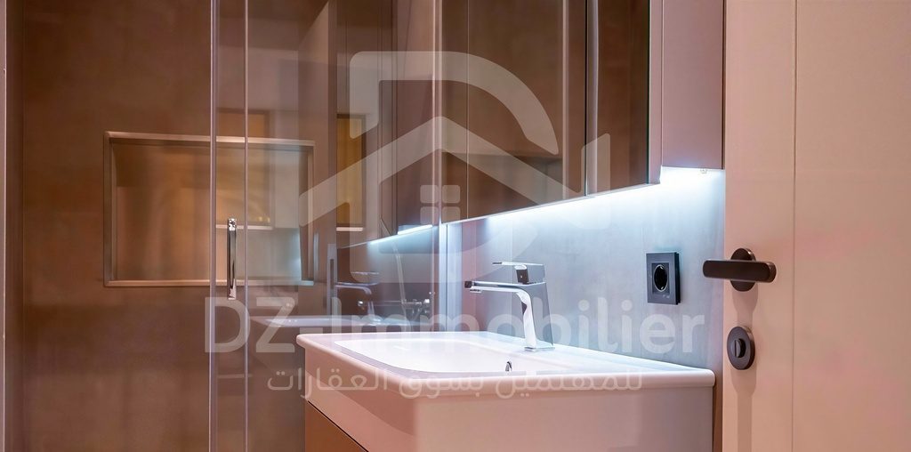 Salle de bain d’un appartement type (illustration du projet)