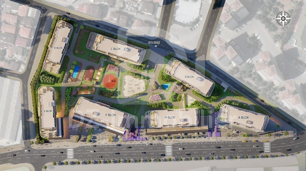 Plan de masse d’une parcelle du projet (rendu)