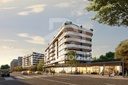 Immeuble avec commerces en rez-de-chaussée (rendu 3D)