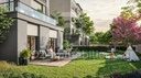 Rendu 3D : appartement en rez-de-jardin avec terrasse