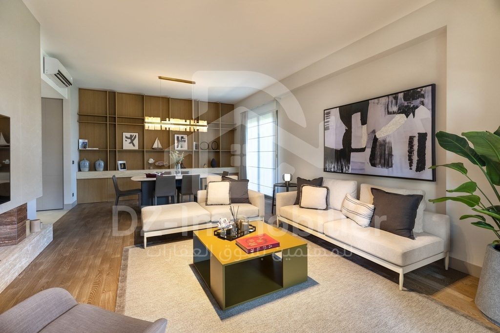 Séjour et salle à manger de l’appartement témoin 4,5+1