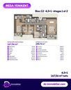 Plan de l’appartement 4,5+1 du bloc C2, étages 1 et 2 (167,56 m² nets ; 240,72 m² bruts de vente)