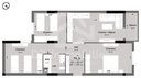 Plan coté de l'appartement F4 de 90 m² (type T4b) : pièces, cotes et surfaces
