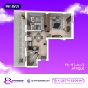 Apartment for sale in F2 (60+19m²) 📍 Algiers - El Harrach