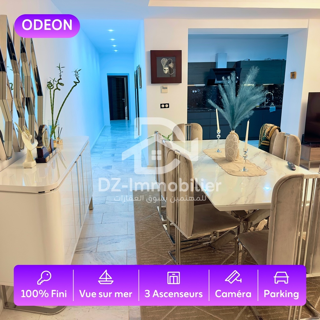 Vente Appartement F4 (168m²) – Tour Odéon, Akid Lotfi, Oran 