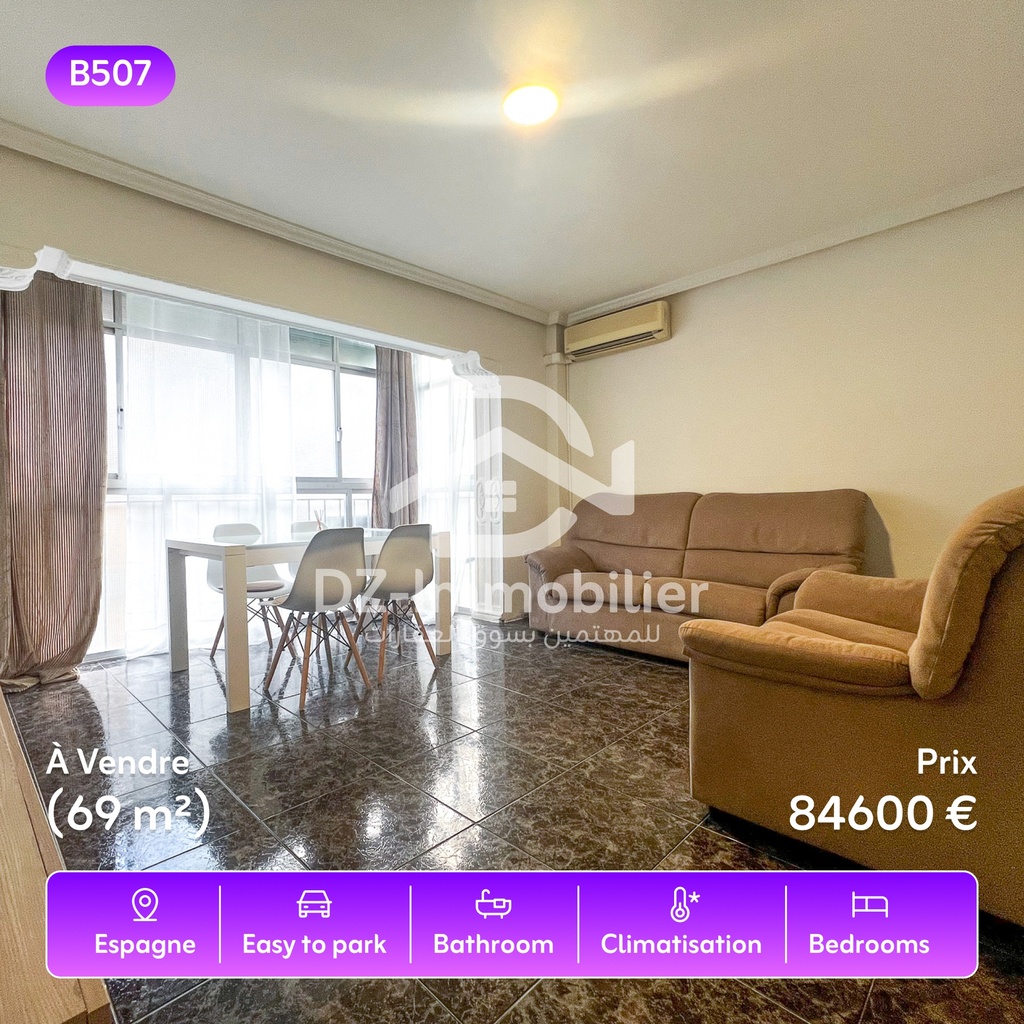 Vente appartement F4 rénové (69 m²) – Colonia Requena, Alicante, Espagne